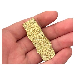 14K Solid Gold Nugget Dollar Sign Money Clip
