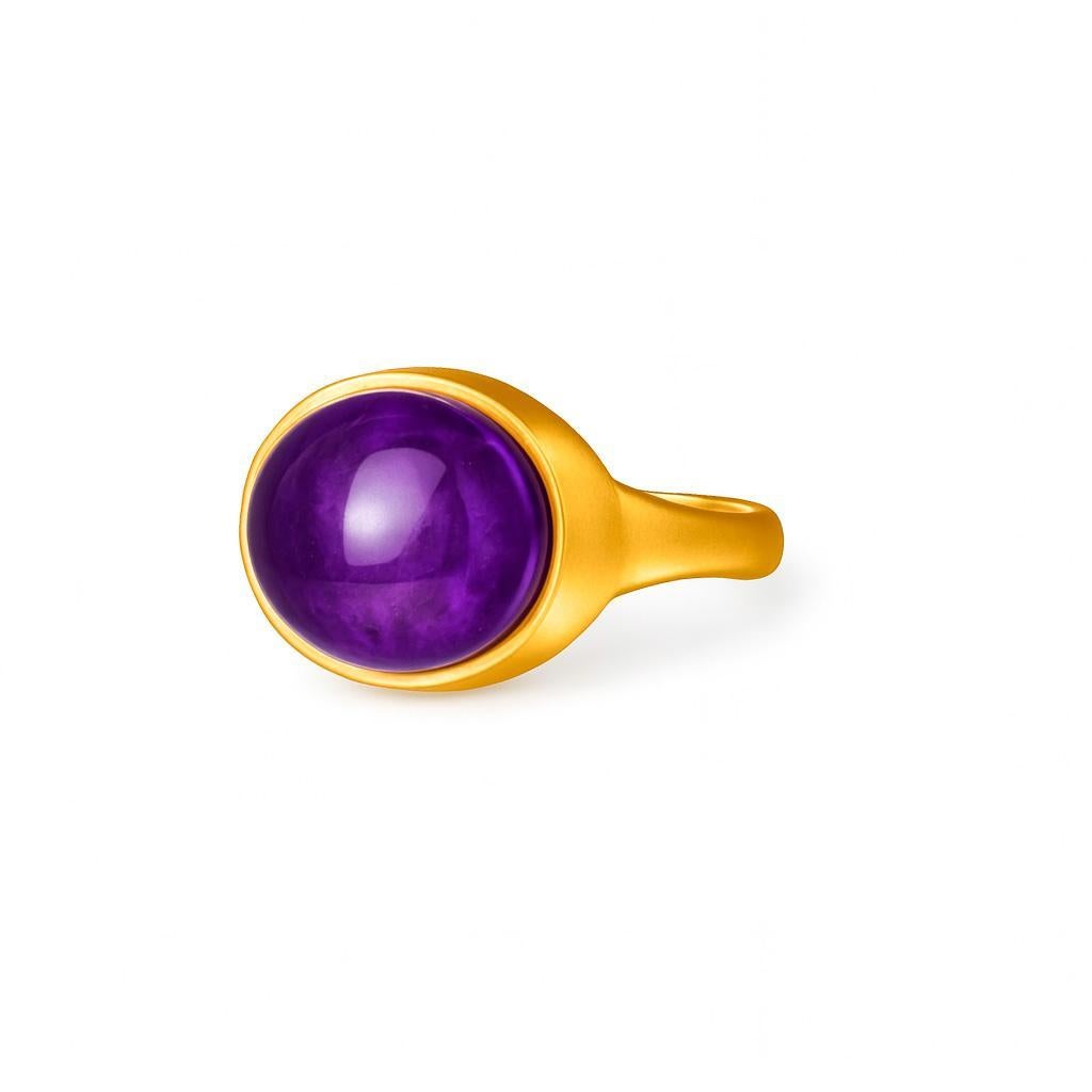 in vendita:  Anello in oro massiccio 14k con cabochon di ametista 2