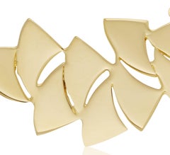 14K Solid Gold Shark Tooth Plate Choker by Chee Lee New York