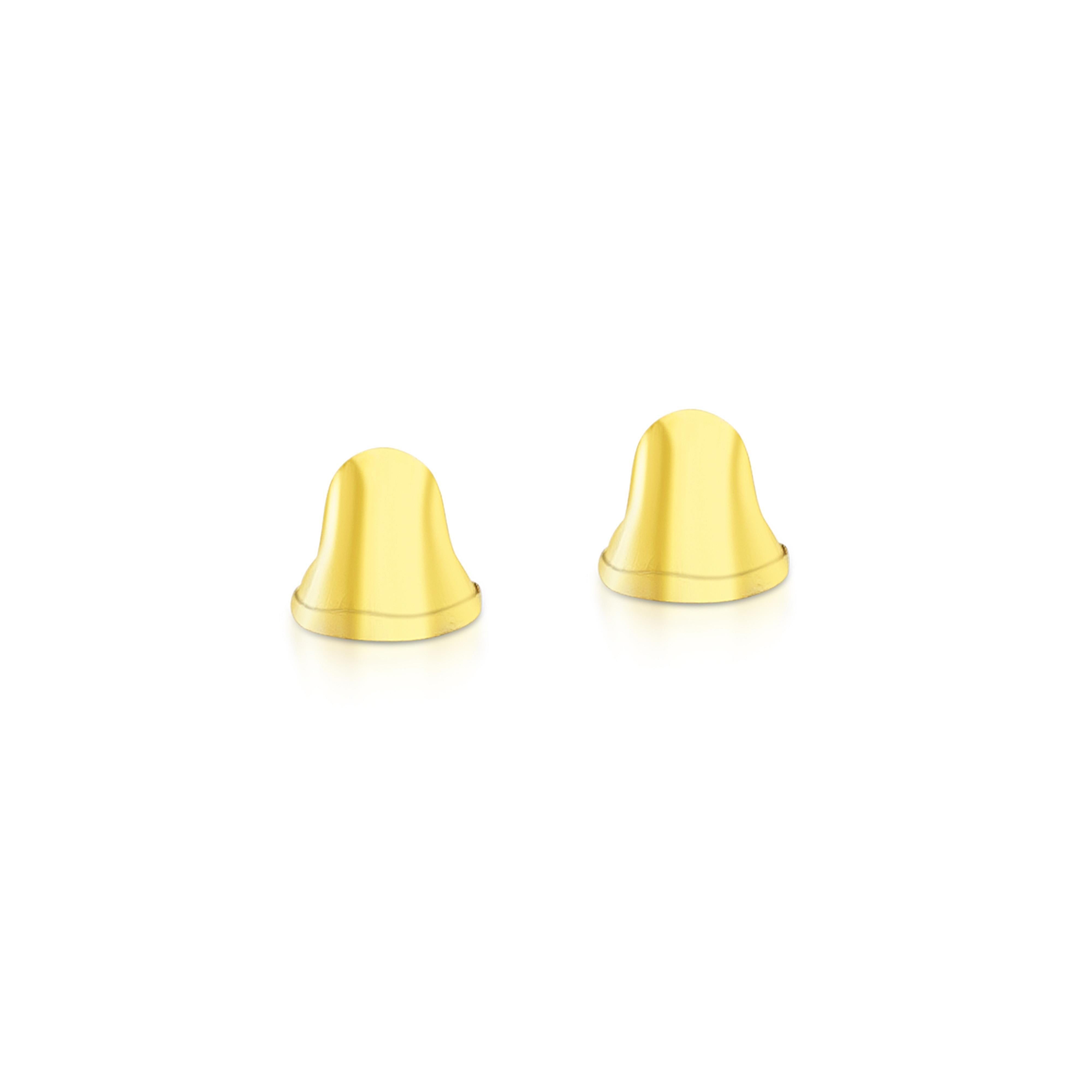 Modern 14K Solid Gold Snake Stud Earrings In Screw Back Closure For Sale