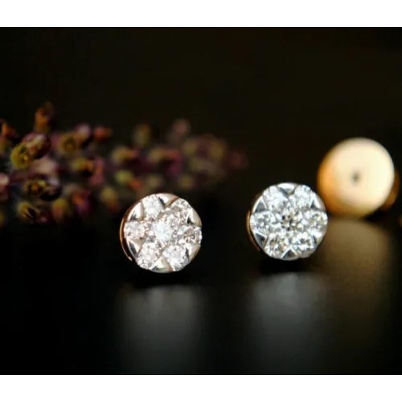 14k Solid Gold Solitaire Natural Diamond Earring Pressure Set Statement Earring
Light weight can be worn everyday

Additional information:
Condition: New with tags: A brand-new, unused, and unworn item (including handmade items) in the original