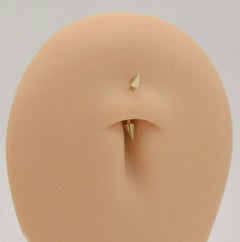 14K Solid Gold Spike Cone Rook Piercings Eyebrow Piercings Barbell Ear Piercing.