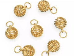 14K Solid Gold Spiral Round Charm Pendant For Jewelry Making Gold Charm Pendant.