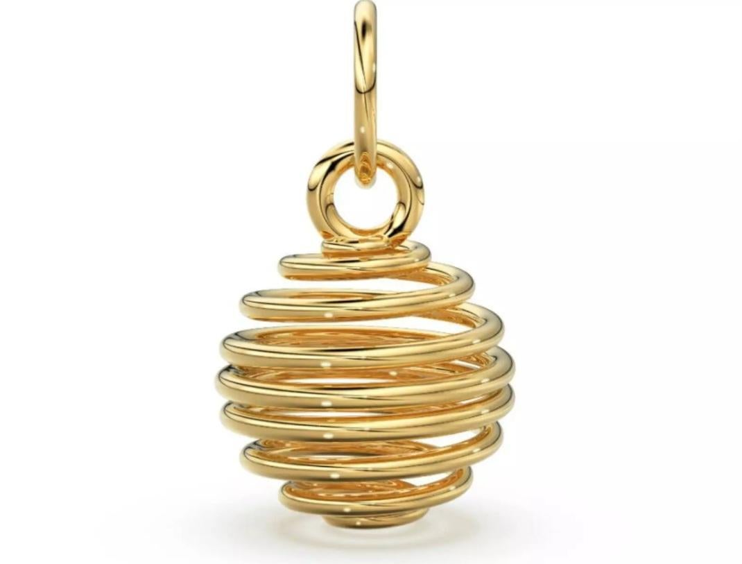 Ciondolo a spirale in oro massiccio 14K per creare gioielli Ciondolo a spirale in oro. in vendita 2