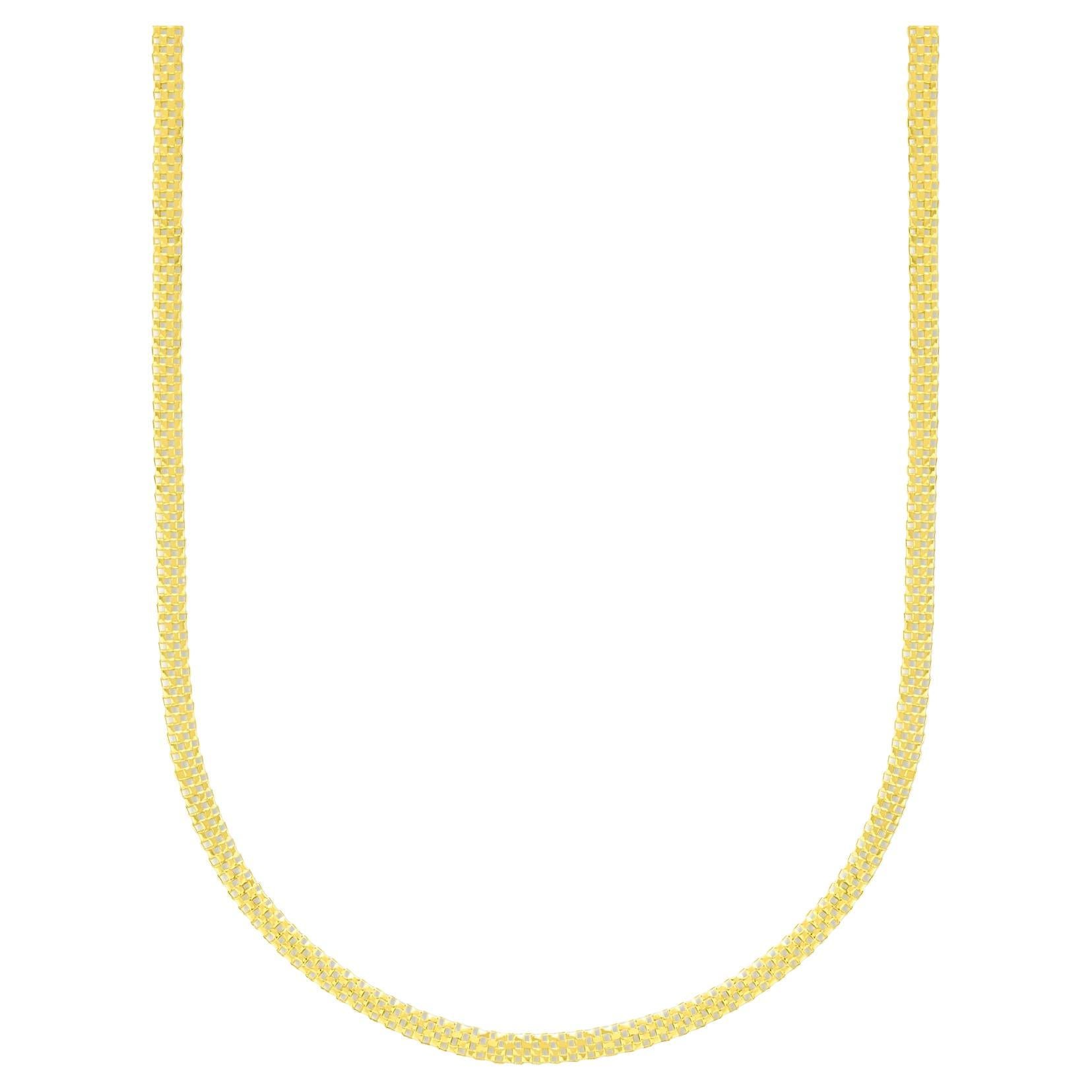 Collana a catena Popcorn in oro massiccio 14K - Gioielli massimalisti fatti a mano e audaci