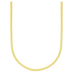 Collana a catena Popcorn in oro massiccio 14K - Gioielli massimalisti fatti a mano e audaci