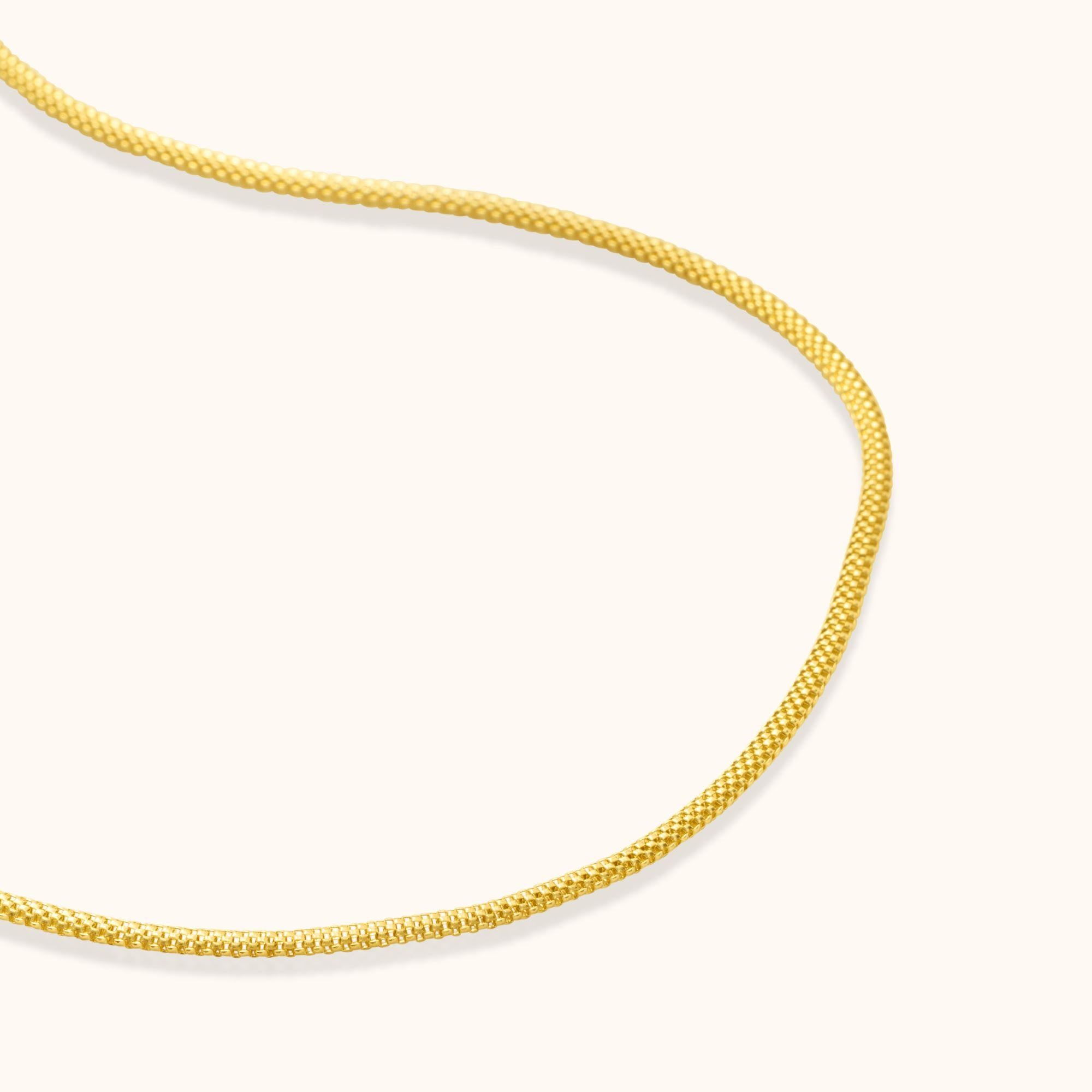 Contemporaneo Collana a catena sottile in oro massiccio 14K - Design/One leggero e stratificato in vendita