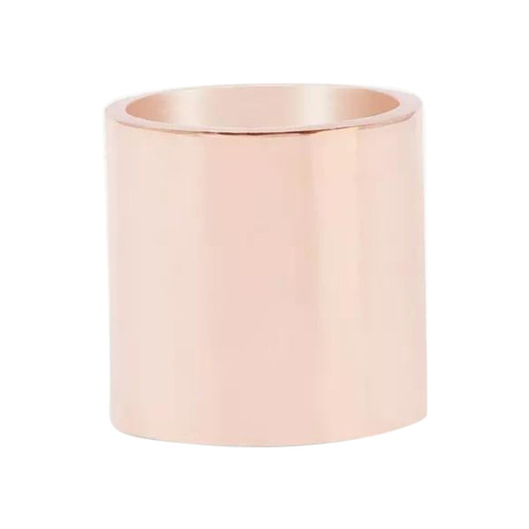 14k Solid Gold Wide Ring Band Unisex en vente