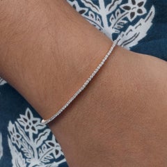 14K Solid Rose Gold 1.34 Carat Diamond Classic Prong Tennis Bracelet Jewelry