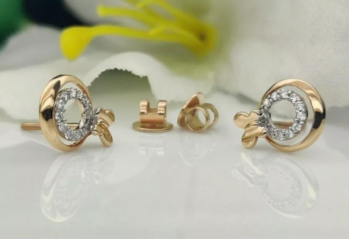 14k Solid Gold Diamond Butterfly Earring Charm Wedding Stud Earrings Rose Gold
Light weight can be worn everyday

Additional information:
Condition: New with tags: A brand-new, unused, and unworn item (including handmade items) in the original