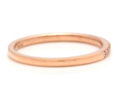14 Karat Solid Rose Gold Diamond Wedding Band Ring