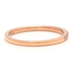 14 Karat Solid Rose Gold Diamond Wedding Band Ring
