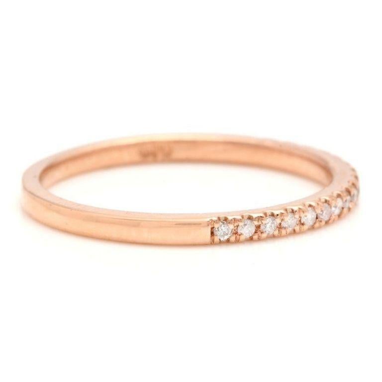 solid rose gold wedding band