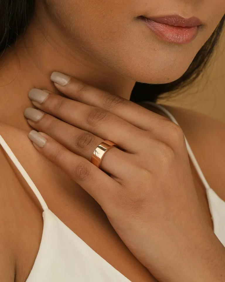 Anillo de compromiso de oro rosa macizo de 14k en Nuevo estado para la venta en Chicago, IL