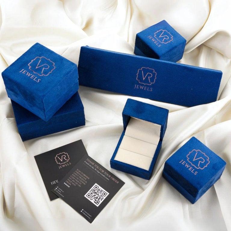 in vendita:  Anello di fidanzamento in oro bianco massiccio 14K con zaffiro blu ovale naturale e diamante da 1,85 carati 14