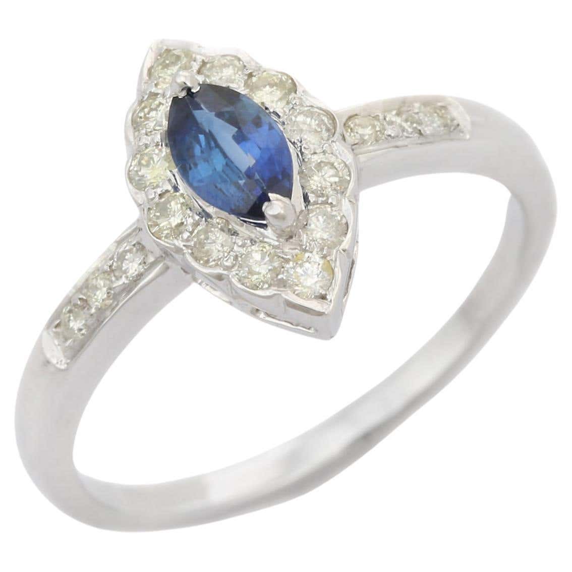 Royal Blue Marquise Sapphire Diamond Gold Engagement Ring At 1stDibs Royal Blue Marquise Sapphire Diamond Gold Engagement Ring At 1stDibs