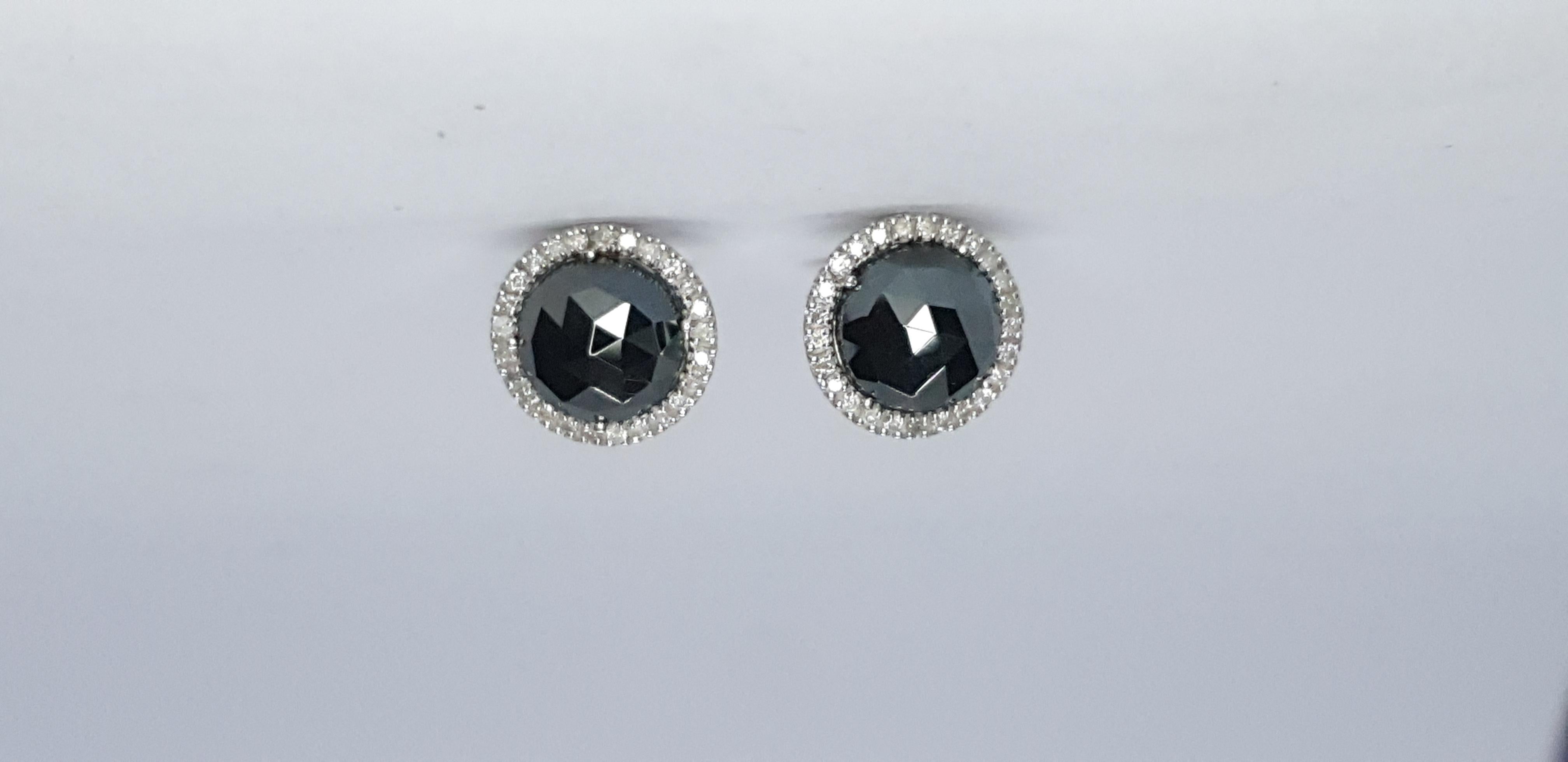 14K Solid Real White Gold Diamond Studded Spinel Stud Earring For Women. For Sale 7