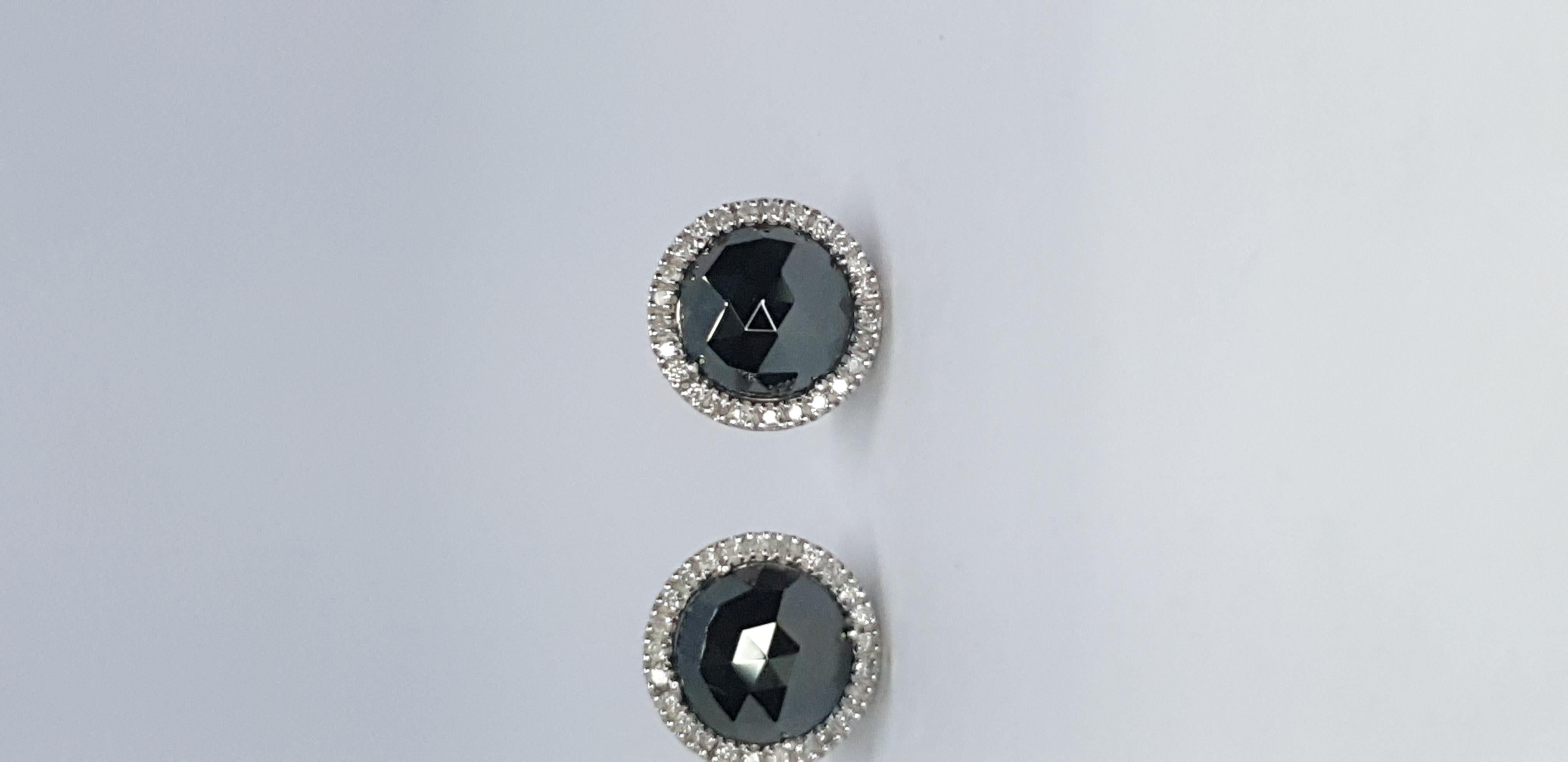 14K Solid Real White Gold Diamond Studded Spinel Stud Earring For Women. For Sale 10