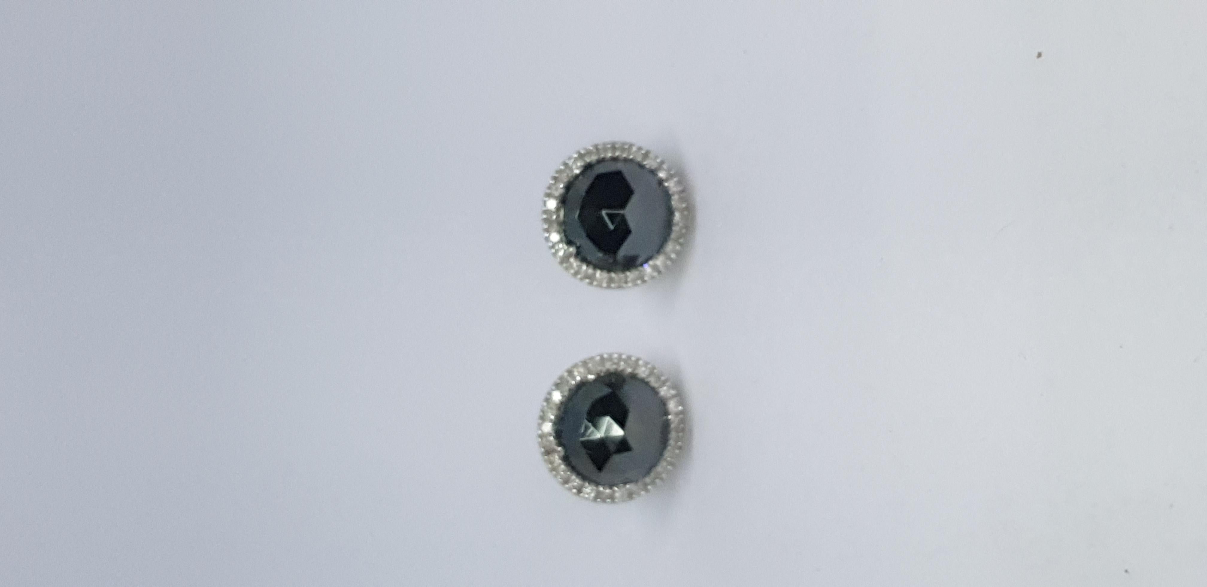14K Solid Real White Gold Diamond Studded Spinel Stud Earring For Women. For Sale 13