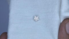 Pendentif étoile en or blanc massif 14 carats avec diamant, boucle invisible