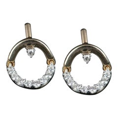 Boucles d'oreilles pendantes en or jaune massif 14K Bijoux de qualité Cadeau de mariage pour femmes