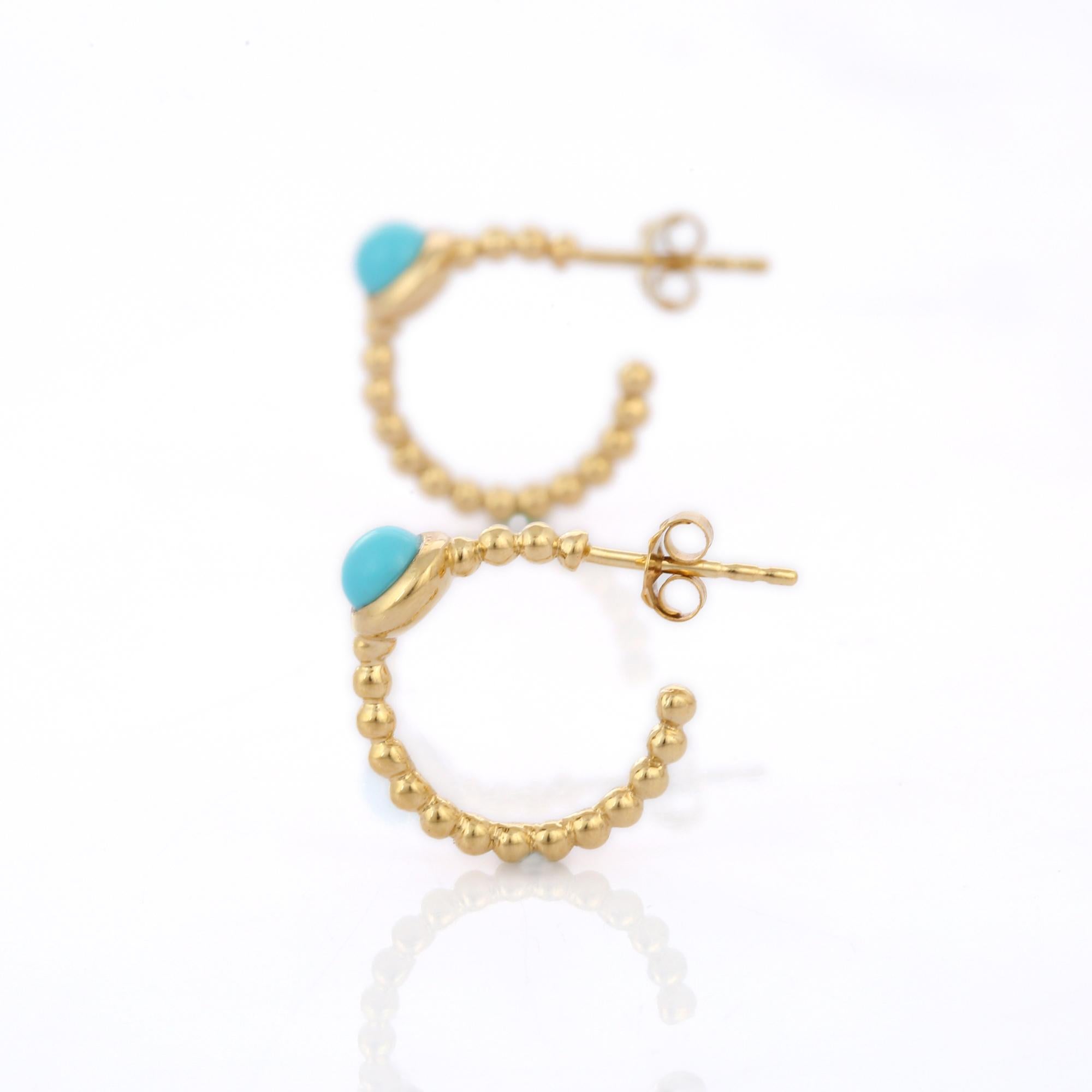 Per dare un tocco di classe al tuo look, devi avere degli orecchini a cerchio aperti. Questi orecchini creano un look lussuoso con turchesi di taglio rotondo.
Se amate gravitare verso stili unici, questo gioiello è perfetto per voi. 

DETTAGLI DEL