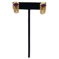 NEW 14K Solid Yellow Gold Natural Ruby Earrings