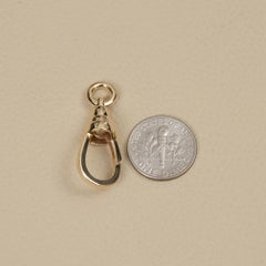 14K Solid Yellow Gold Swivel Snap Hook Clasp Charm Connector Jewelry Accessories