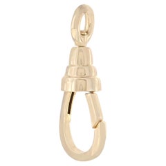 14K Solid Yellow Gold Swivel Snap Hook Clasp Charm Connector Jewelry Accessories