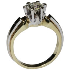 14K solitaire diamond ring approx. 0.82 carat VVS, F, white