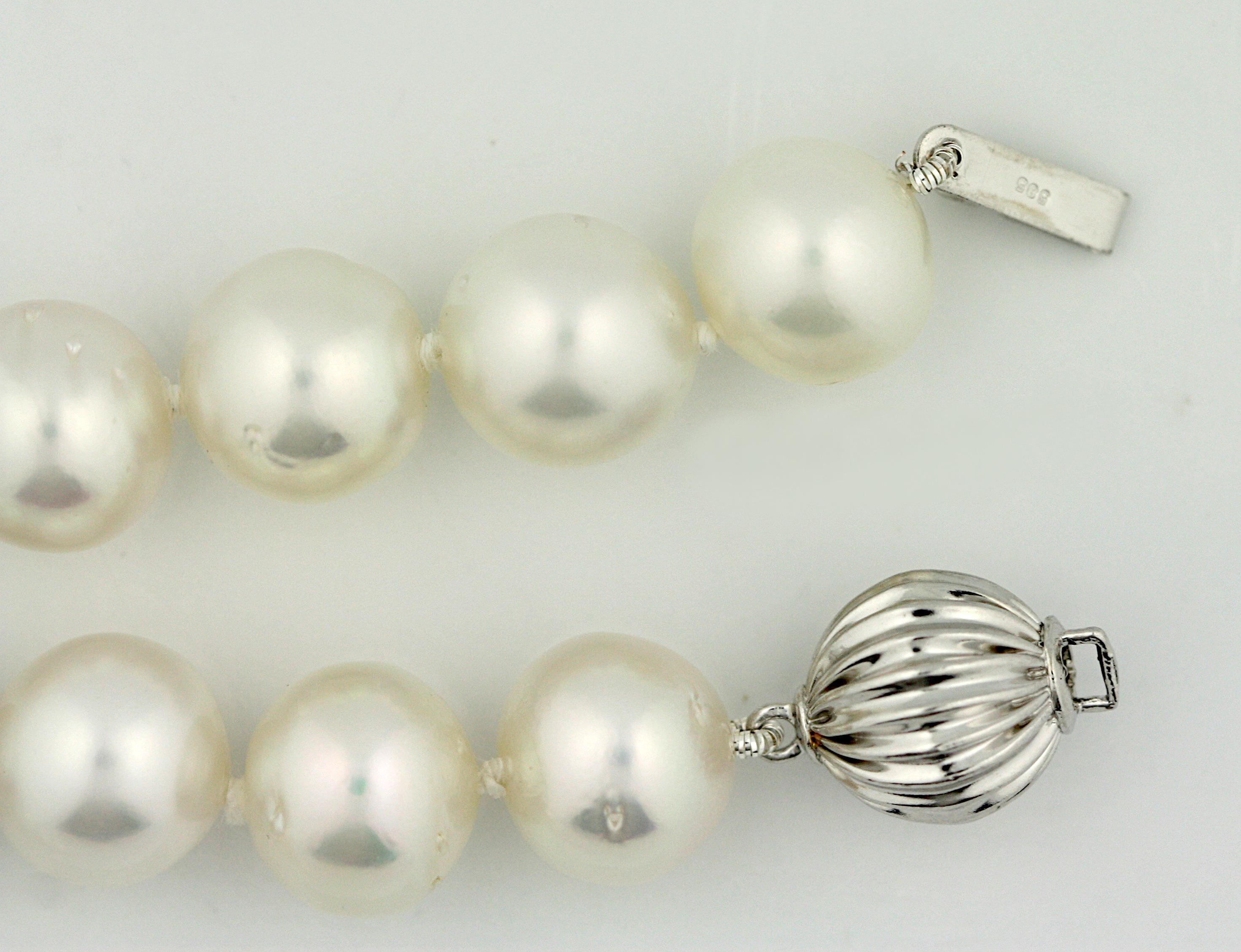Round Cut 14K South Sea Pearl Necklace