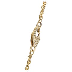 Chaîne spécialisée 14k avec fermoir à diamant double face personnalisé
