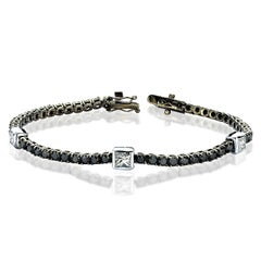 14k Square Eyes Bracelet with Diamonds