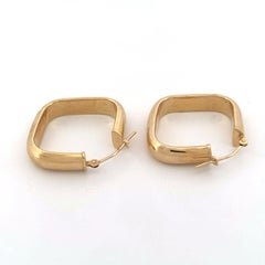 14K Square Hoop Earrings