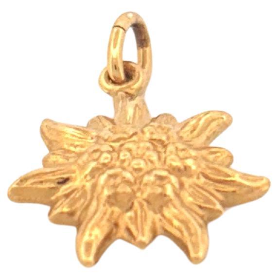 14k Starburst Flower Charm