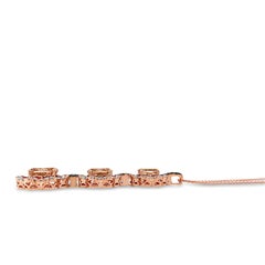 14K Strawberry Gold Diamond Morganite Pendant