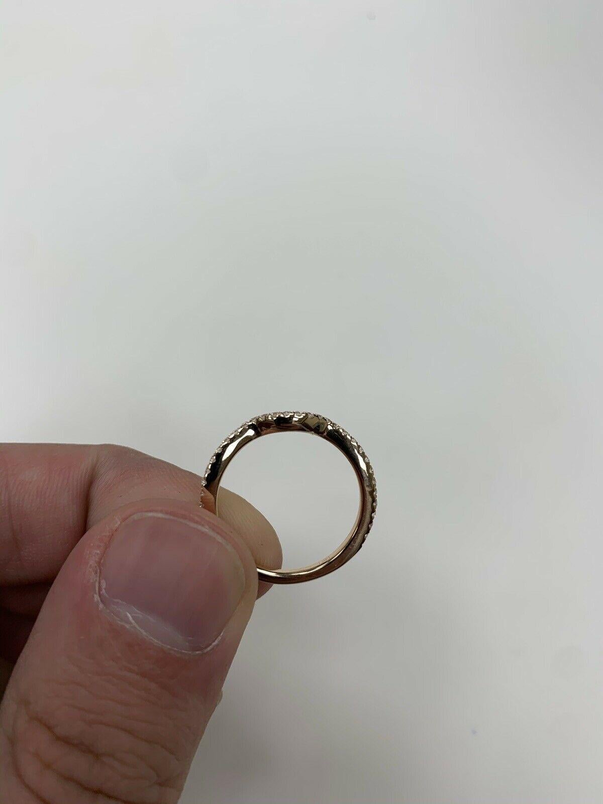 14K Strawberry Gold Diamond Ring In New Condition For Sale In Great Neck, NY