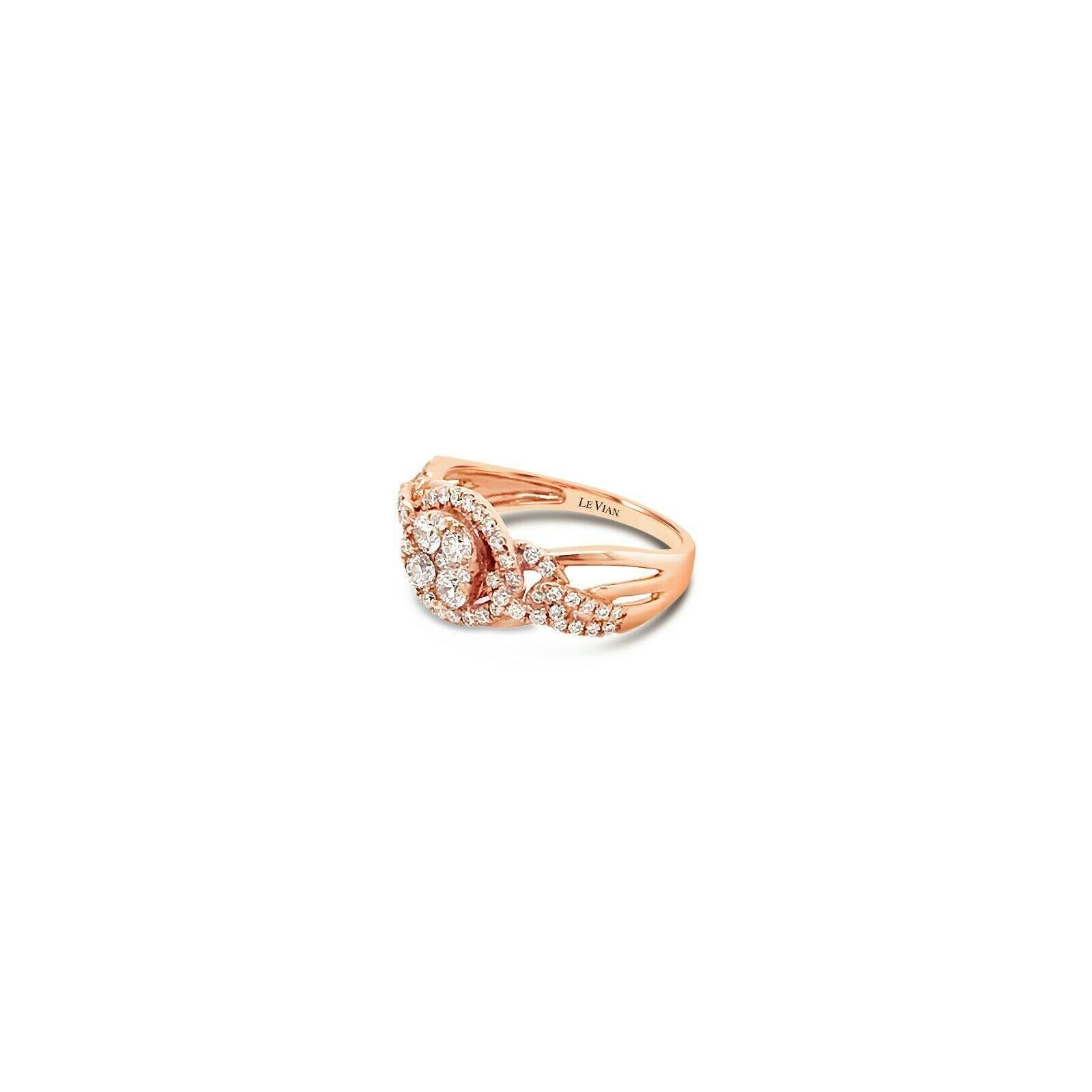 Women's or Men's 14K Strawberry Gold Diamond Ring For Sale