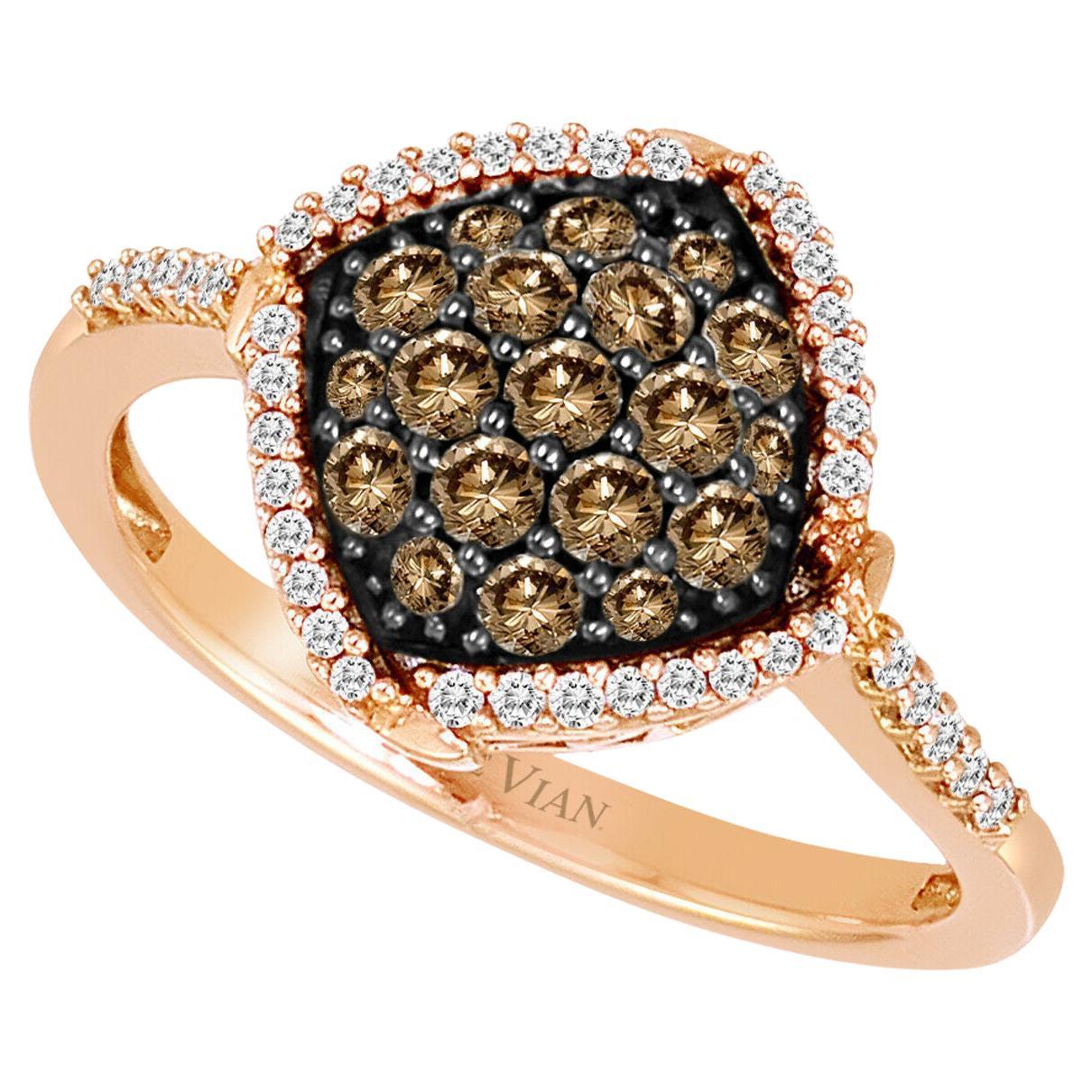 14K Strawberry Gold Diamond Ring