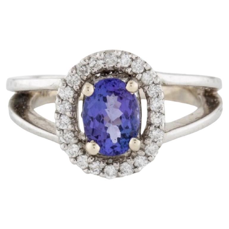 14 Karat Tanzanite Cocktail Ring For Sale