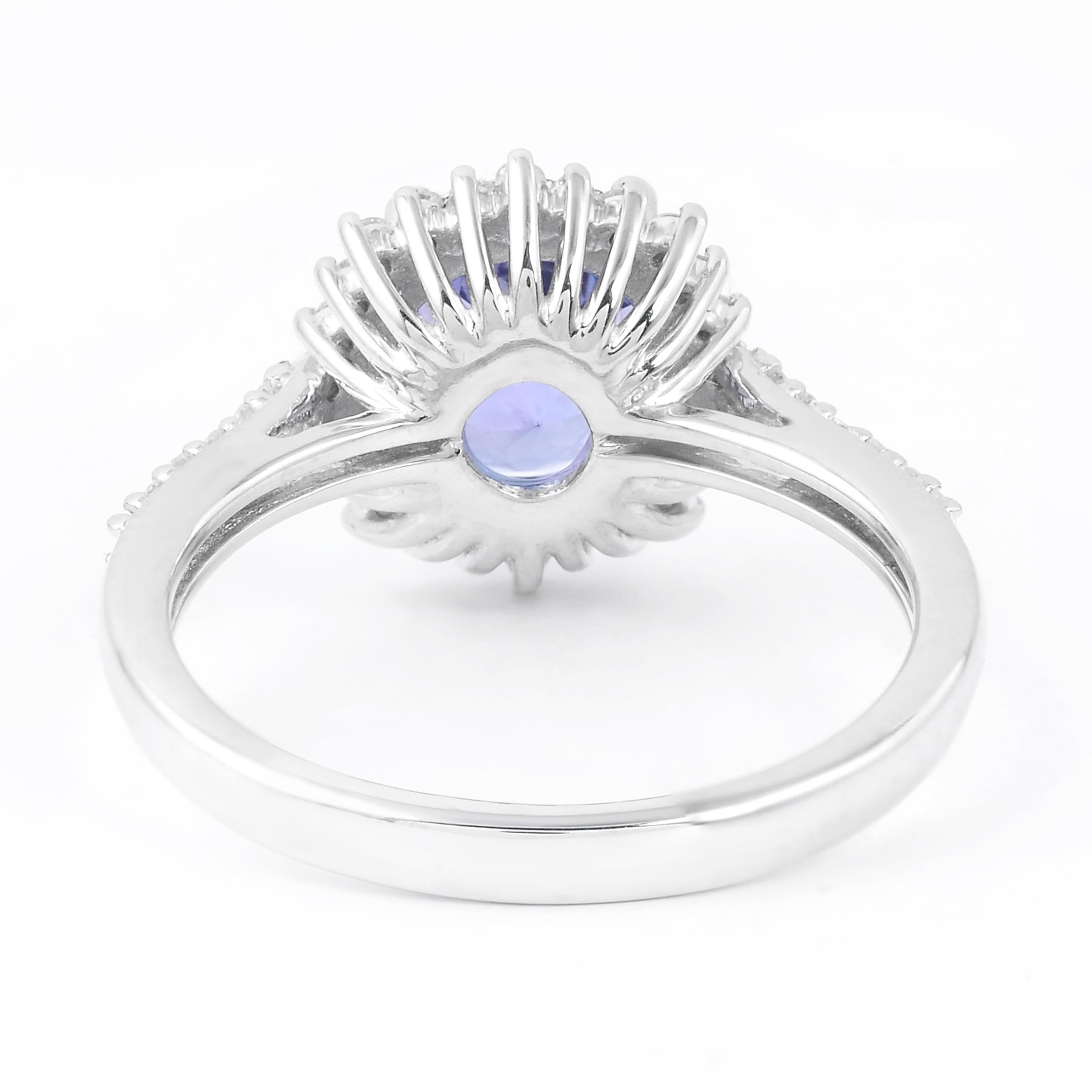 14K Tansanit & Diamant-Cocktailring 1