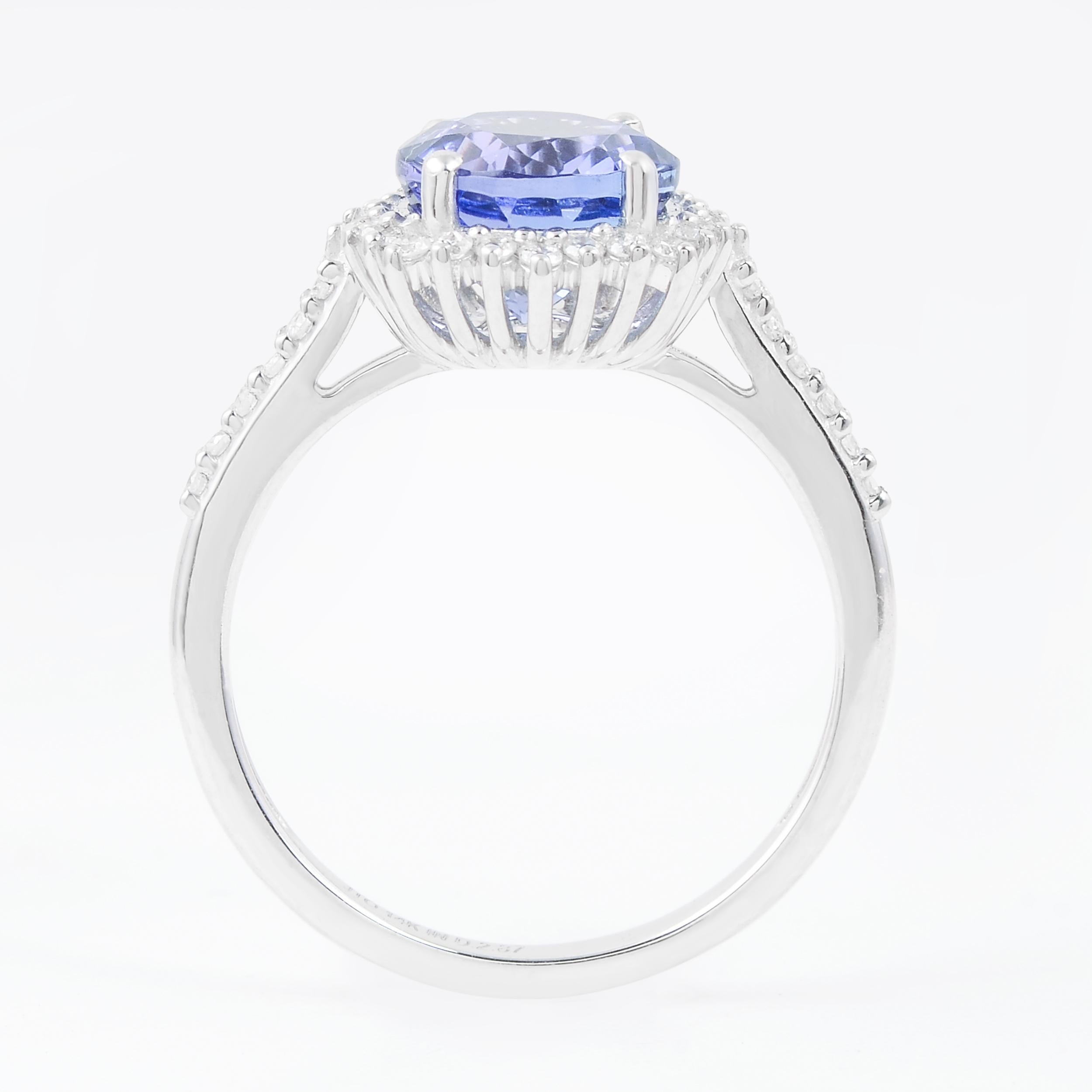 14K Tansanit & Diamant-Cocktailring 2