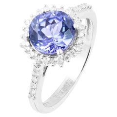 14K Tansanit & Diamant-Cocktailring