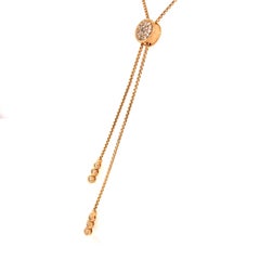14 Karat Tassel Cluster Diamond Necklace Yellow Gold