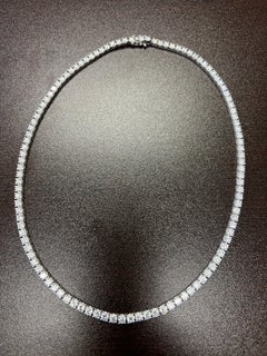 14K Tennis Necklace 20 Pointer Diamonds
