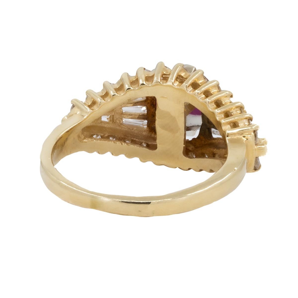 Anello con rubino tailandese 14k In condizioni ottime in vendita a Sarasota, FL