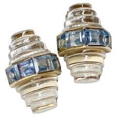 Patricia Schepps Boucles d'oreilles Vail en quartz et topaze de 14 carats pour Seaman Schepps