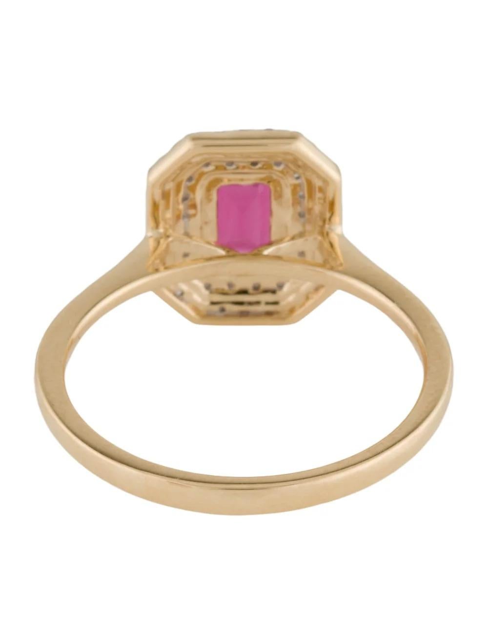 14K Tourmaline & Diamond Cocktail Ring, Size 6.25 - Stunning Statement Piece In New Condition For Sale In Holtsville, NY