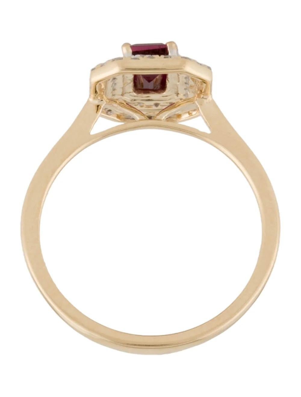 Women's 14K Tourmaline & Diamond Cocktail Ring, Size 6.25 - Stunning Statement Piece For Sale