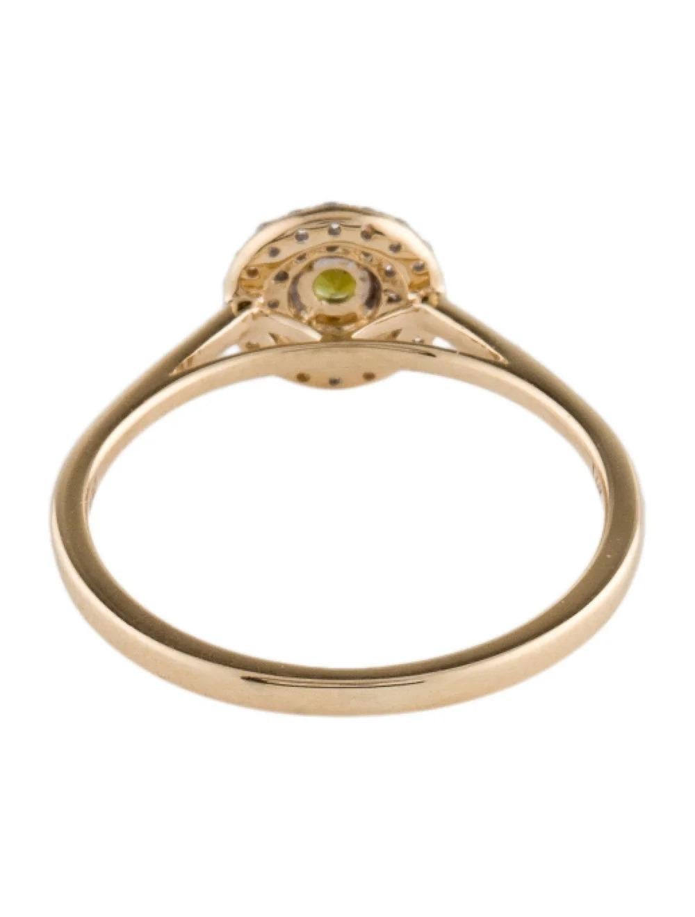 14K Tourmaline & Diamond Cocktail Ring, Size 6.5 - Green Gemstone Fine Jewelry In New Condition For Sale In Holtsville, NY